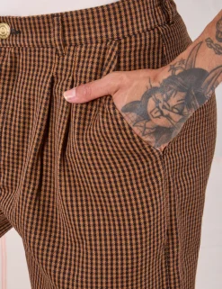 Online Checker Trousers - Brown & Black Trousers