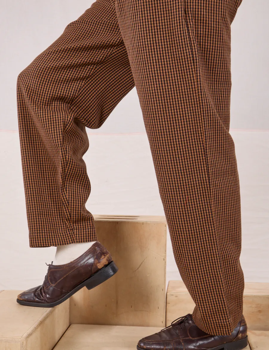 Online Checker Trousers - Brown & Black Trousers