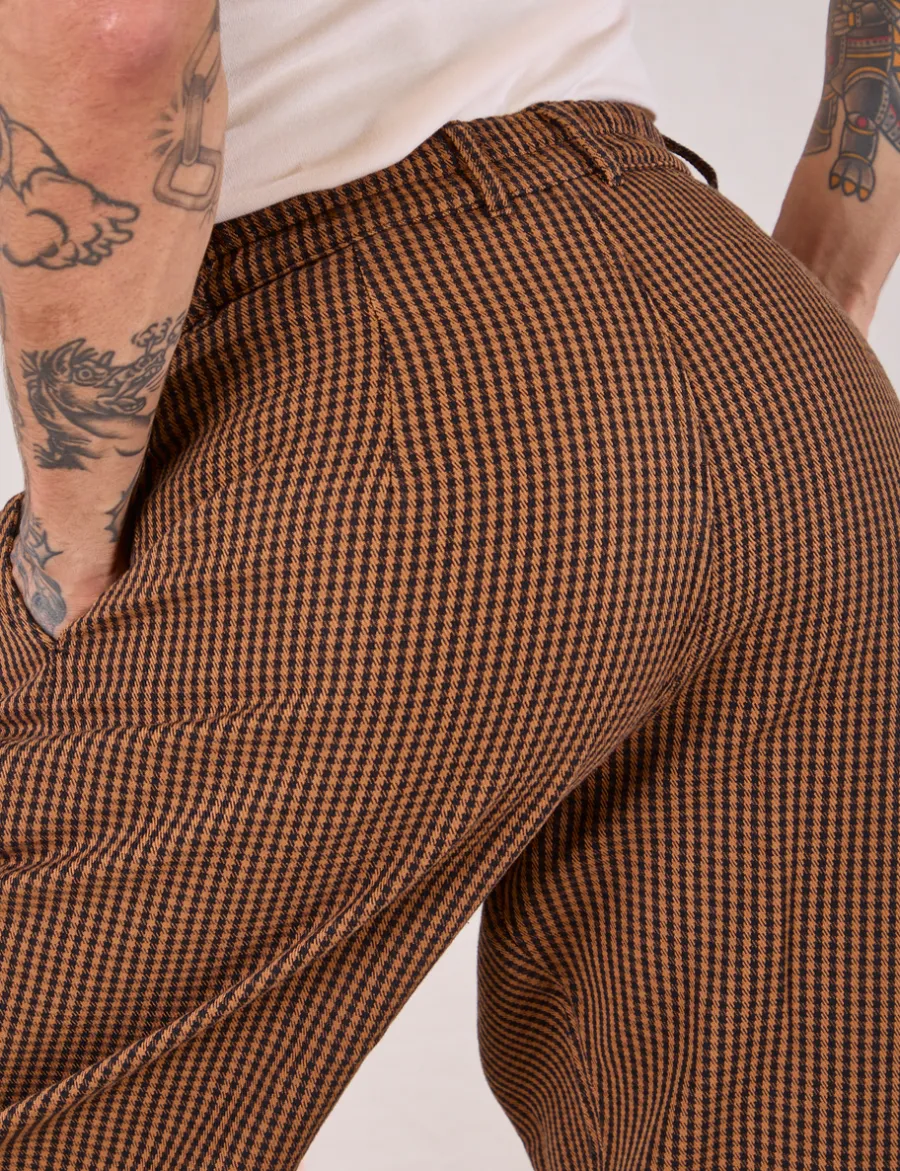 Online Checker Trousers - Brown & Black Trousers