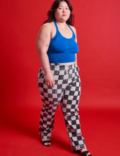 Fashion Checkerboard Work Pants - Work Pants