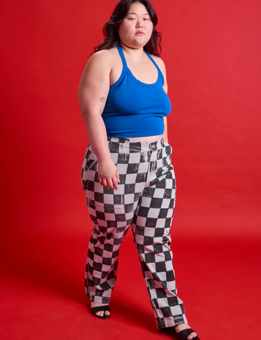 Fashion Checkerboard Work Pants - Work Pants