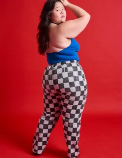 Fashion Checkerboard Work Pants - Work Pants