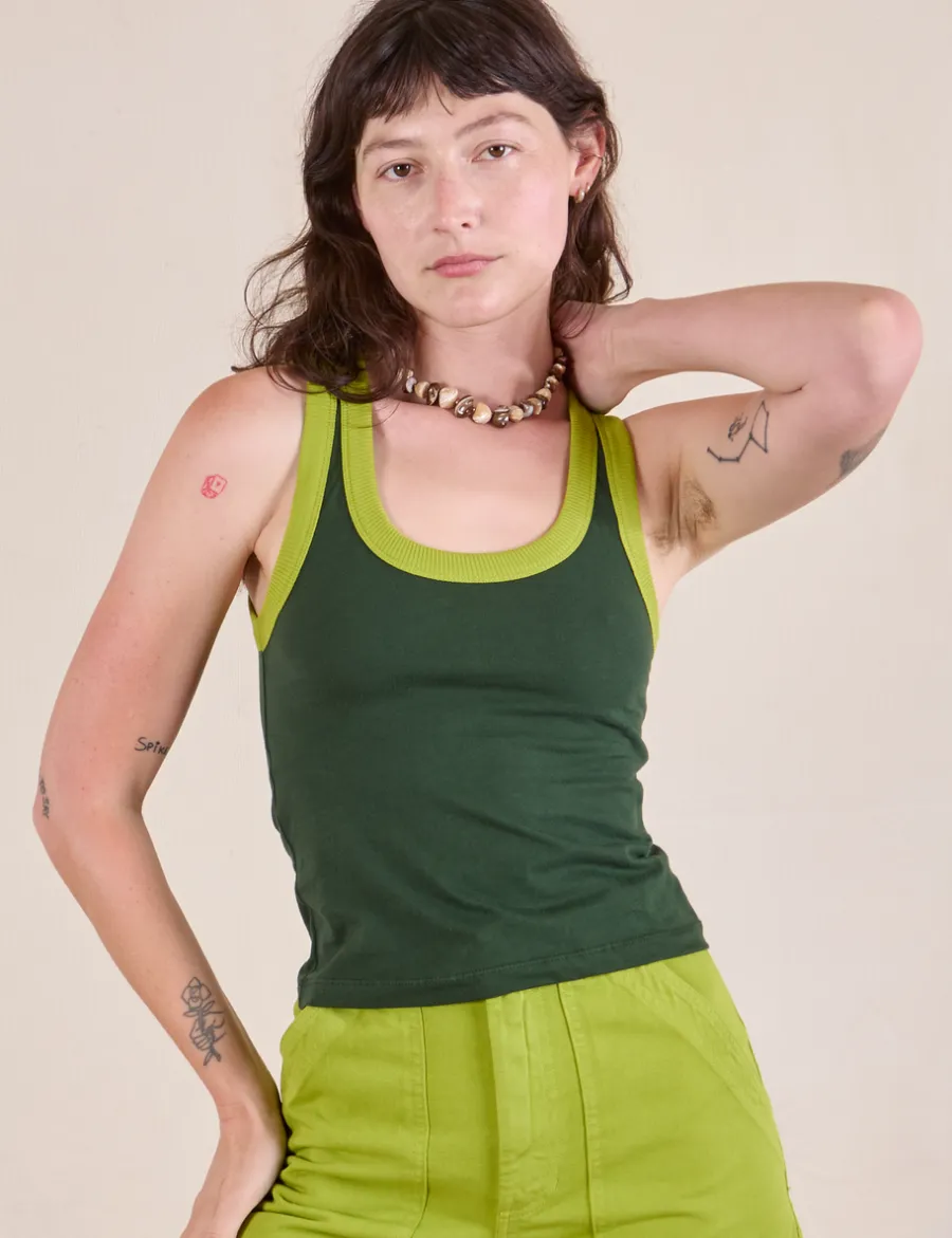 Outlet Colorblock Cropped Tank - Cropped Tanks|The Tank Top