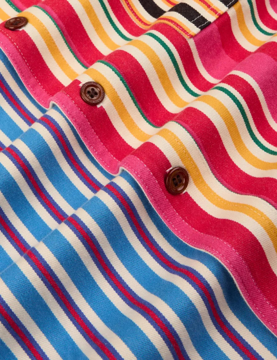 New Cropped Overshirt - Mixed Stripe Cropped Overshirts