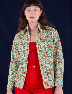 Clearance Cropped Overshirt - Strawberry Blossom Cropped Overshirts
