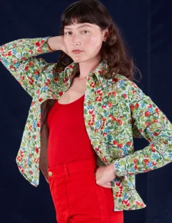Clearance Cropped Overshirt - Strawberry Blossom Cropped Overshirts