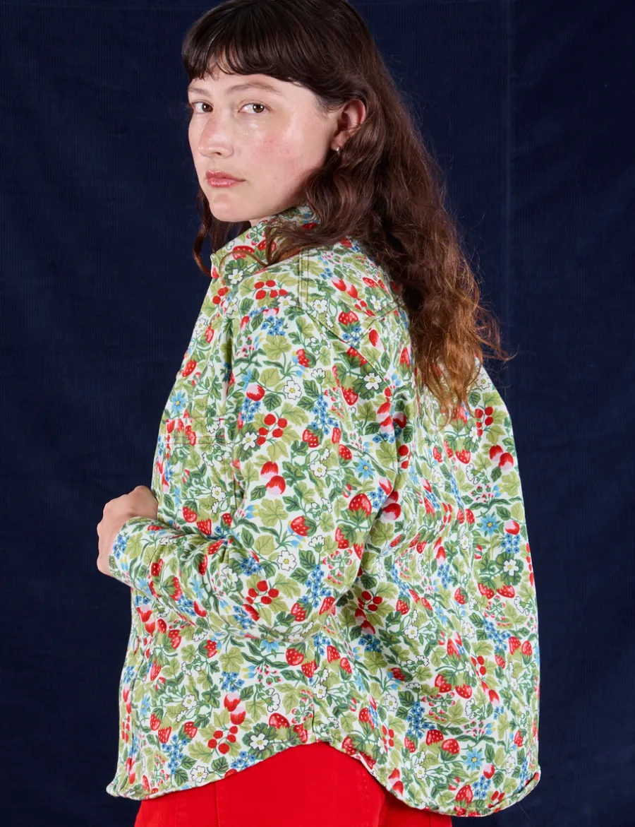 Clearance Cropped Overshirt - Strawberry Blossom Cropped Overshirts