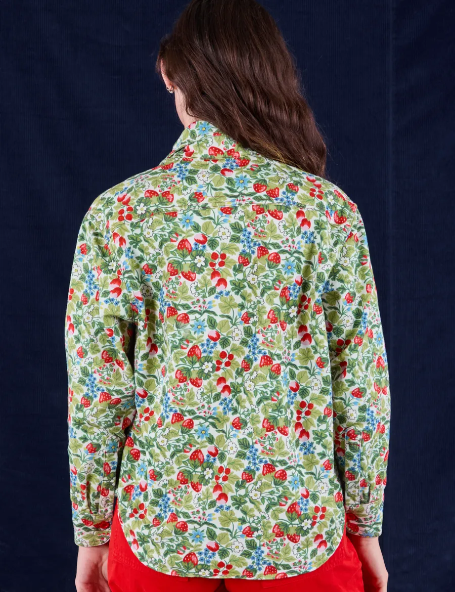 Clearance Cropped Overshirt - Strawberry Blossom Cropped Overshirts