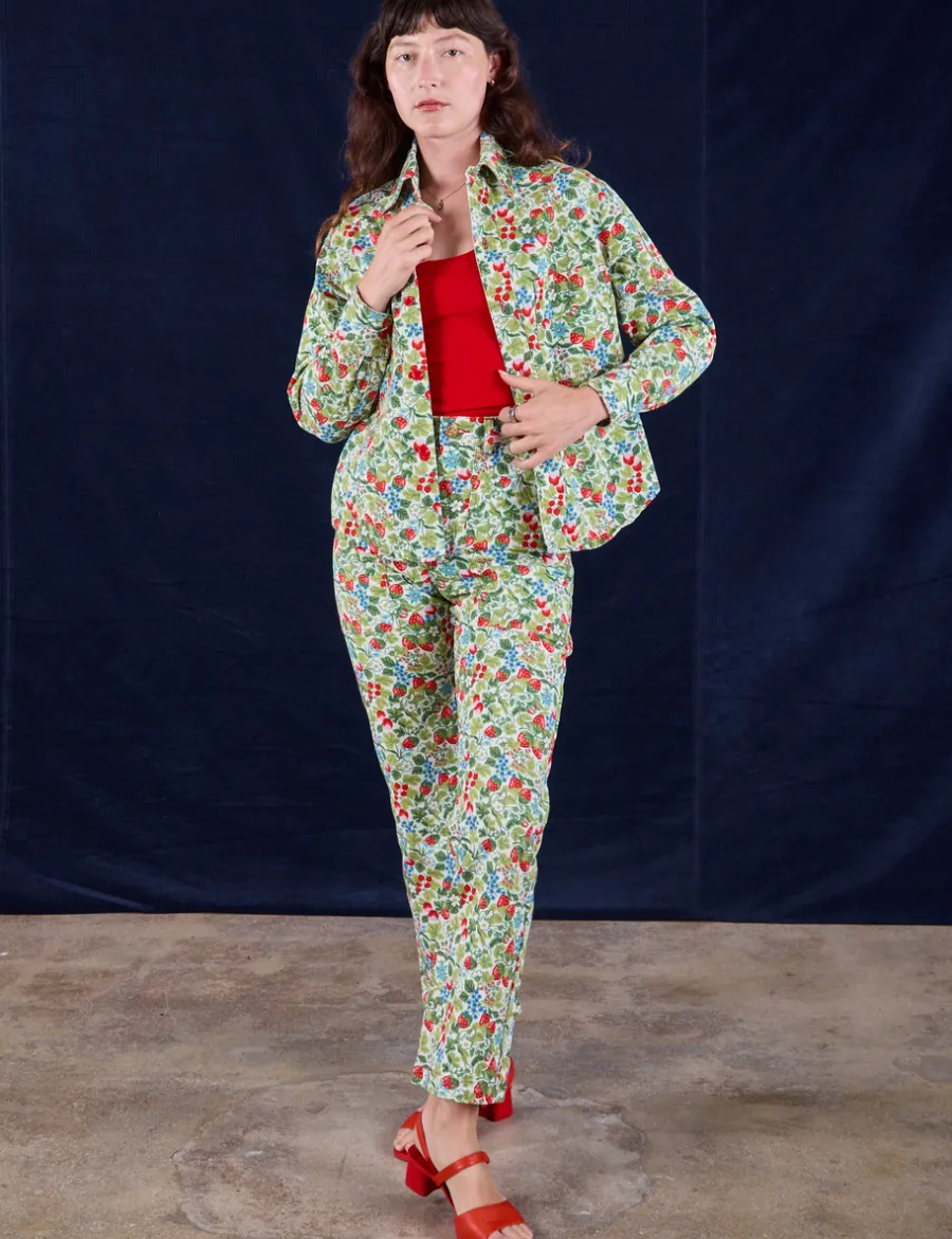 Clearance Cropped Overshirt - Strawberry Blossom Cropped Overshirts