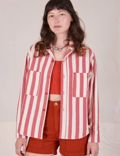 Online Cropped Overshirt - Summer Stripe - Cropped Overshirts