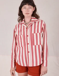 Online Cropped Overshirt - Summer Stripe - Cropped Overshirts