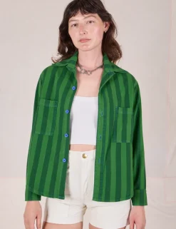 Online Cropped Overshirt - Summer Stripe - Cropped Overshirts