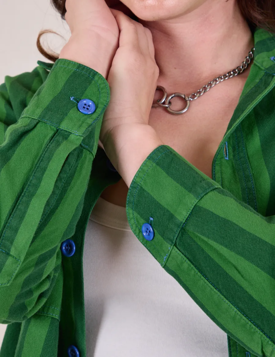 Online Cropped Overshirt - Summer Stripe - Cropped Overshirts