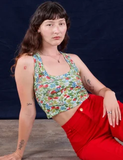 Clearance Cropped Tank Top - Strawberry Blossom Cropped Tanks|The Tank Top