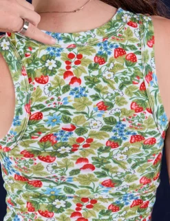 Clearance Cropped Tank Top - Strawberry Blossom Cropped Tanks|The Tank Top