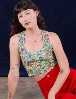 Clearance Cropped Tank Top - Strawberry Blossom Cropped Tanks|The Tank Top