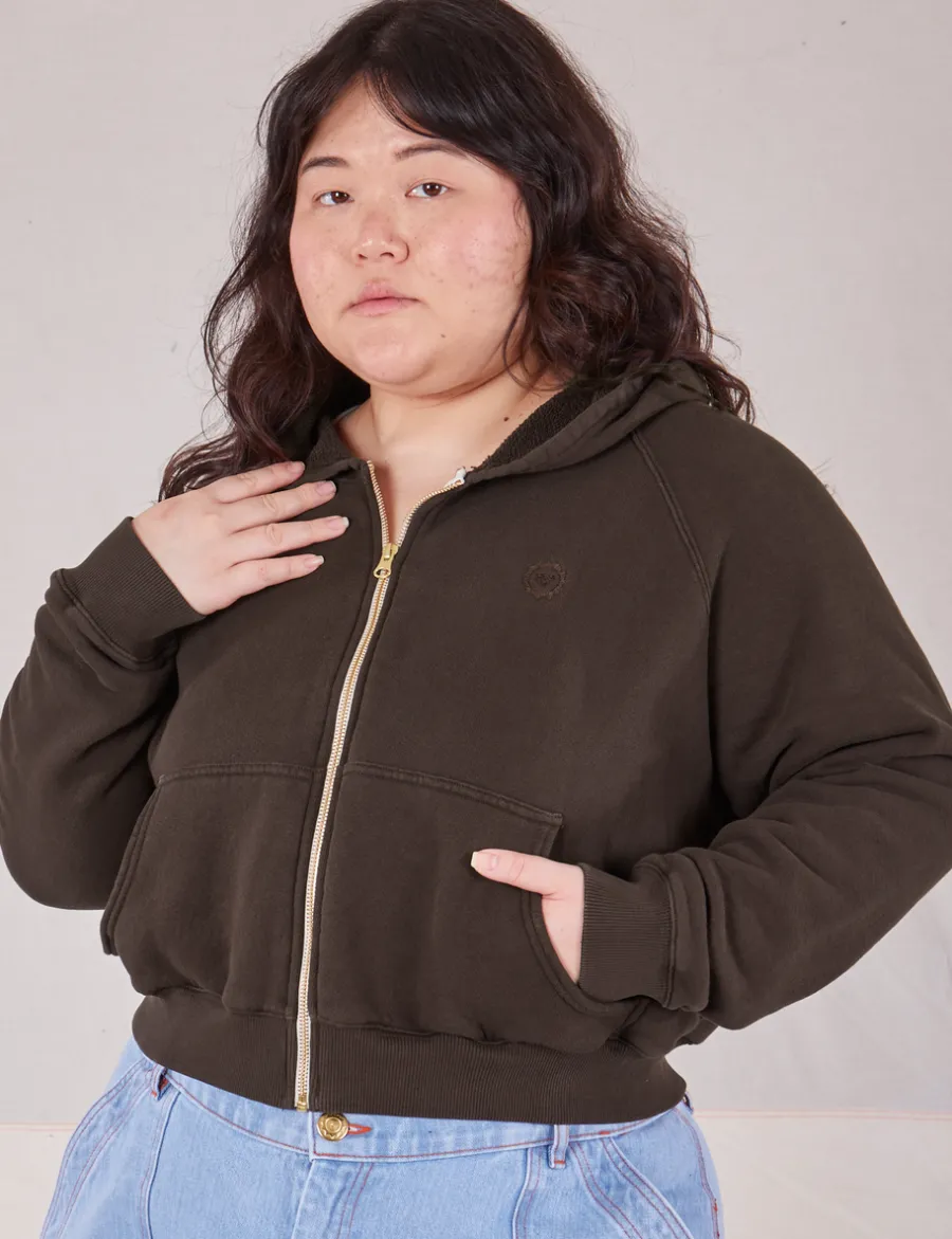 Online Cropped Zip Hoodie - *FINAL SALE* Hoodies
