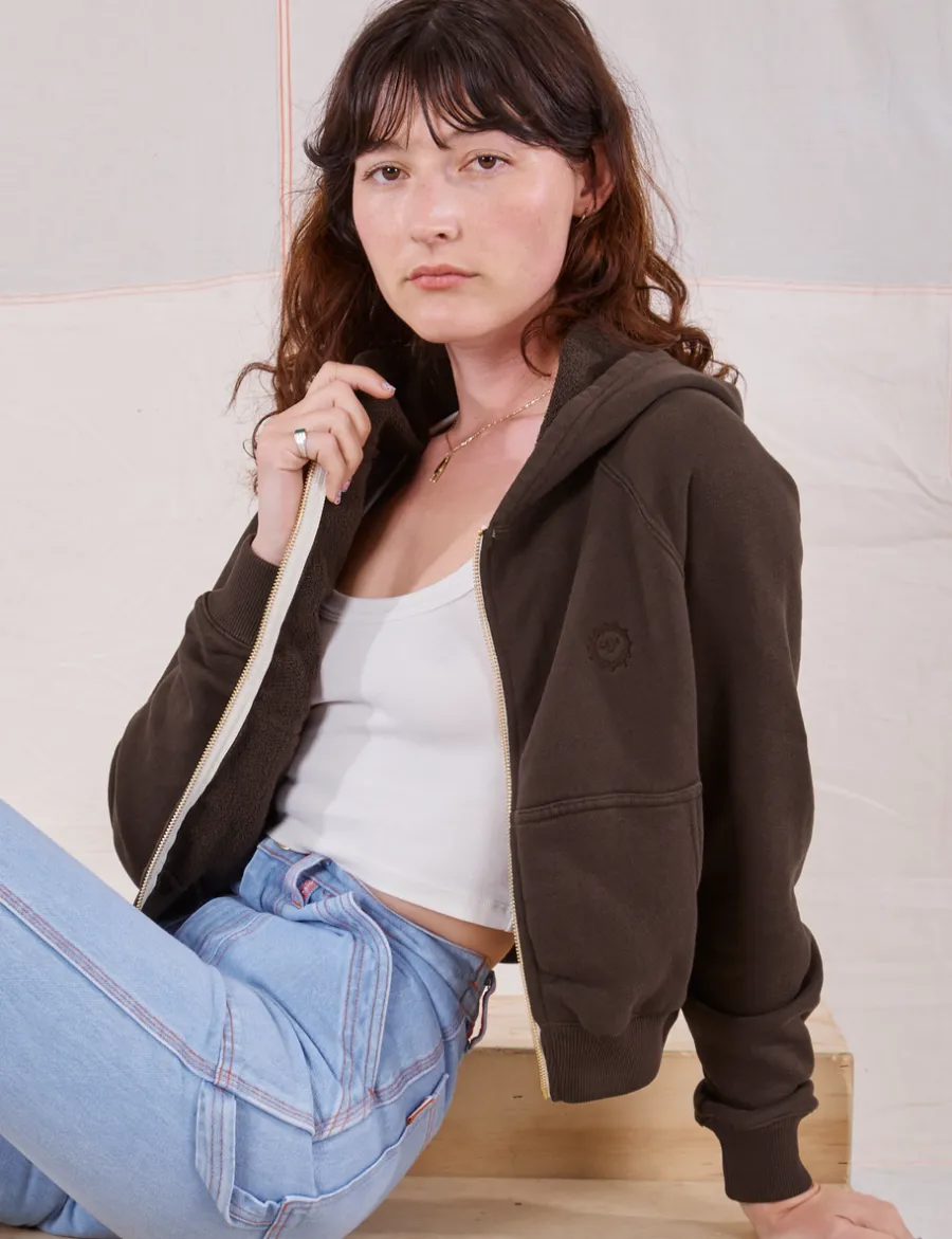 Online Cropped Zip Hoodie - *FINAL SALE* Hoodies