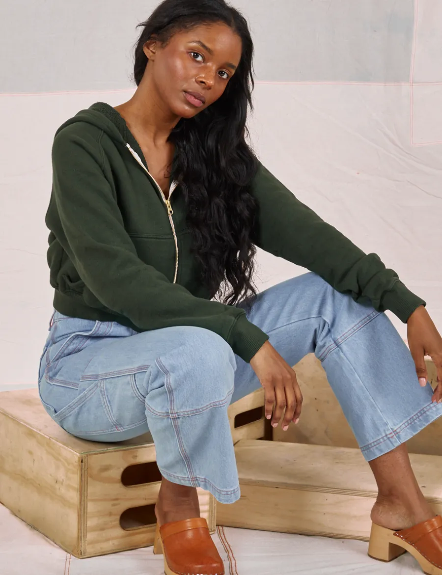 Discount Cropped Zip Hoodie - *FINAL SALE* Hoodies