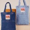 Outlet Denim Mini Tote Bags Mini Totes|Denim