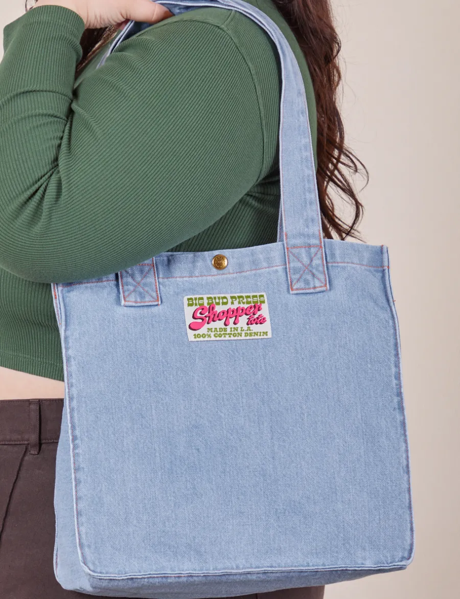Fashion Denim Shopper Tote Bag Big Totes|Denim