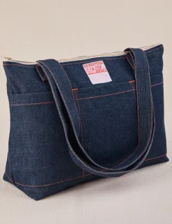 Hot Denim XL Zip Tote Big Totes|Denim