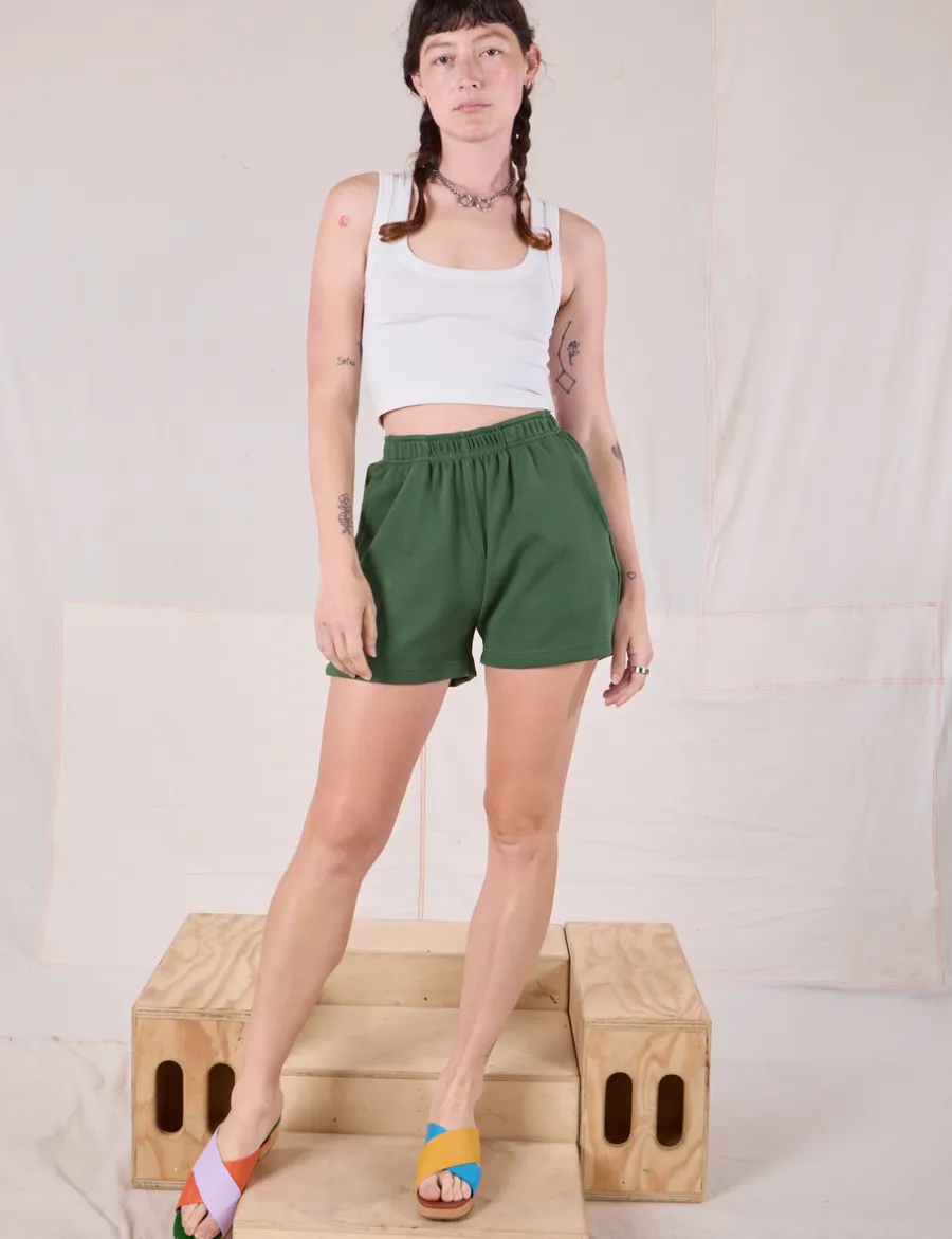 Sale Easy Shorts - Dark Emerald Green Sweat Shorts|Shorts