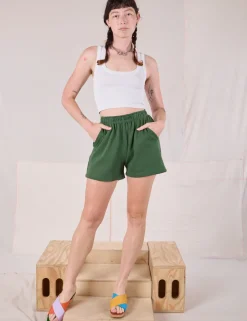 Sale Easy Shorts - Dark Emerald Green Sweat Shorts|Shorts