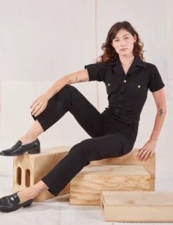 Hot Heritage Short Sleeve Jumpsuit - Short Sleeve Jumpsuits