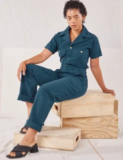 New Heritage Short Sleeve Jumpsuit - Short Sleeve Jumpsuits