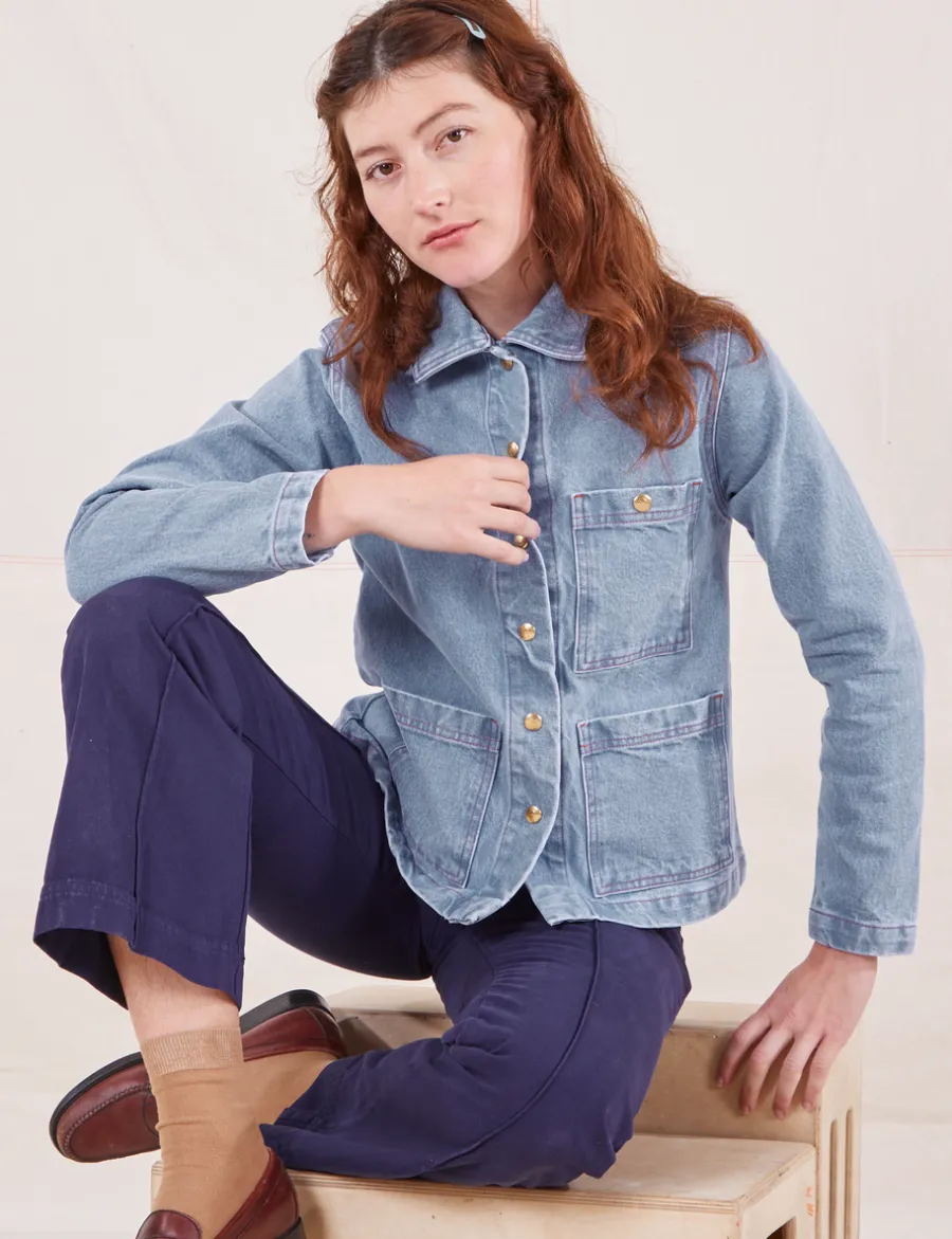 Hot Indigo Denim Work Jacket - Denim|Work Jacket