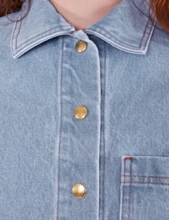 Hot Indigo Denim Work Jacket - Denim|Work Jacket