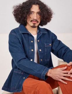 Clearance Indigo Denim Work Jacket - Work Jacket|Denim