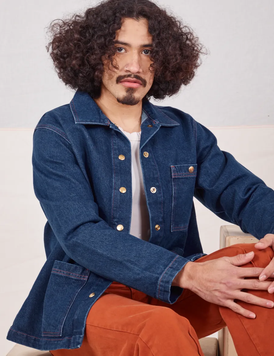 Clearance Indigo Denim Work Jacket - Work Jacket|Denim