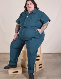 Online Long Jumpsuit - Short Sleeve Jumpsuits