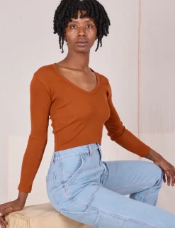 Sale Long Sleeve V-Neck Tee - *FINAL SALE* V-Necks|V-Necks