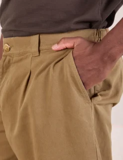 Hot Mid-Rise Pleated Trousers - Trousers