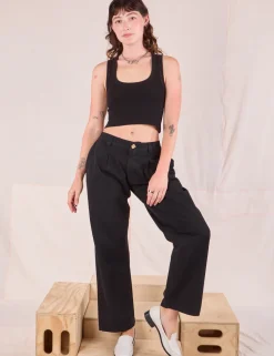 Clearance Mid-Rise Pleated Trousers - Trousers