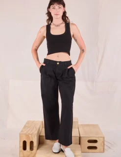 Clearance Mid-Rise Pleated Trousers - Trousers
