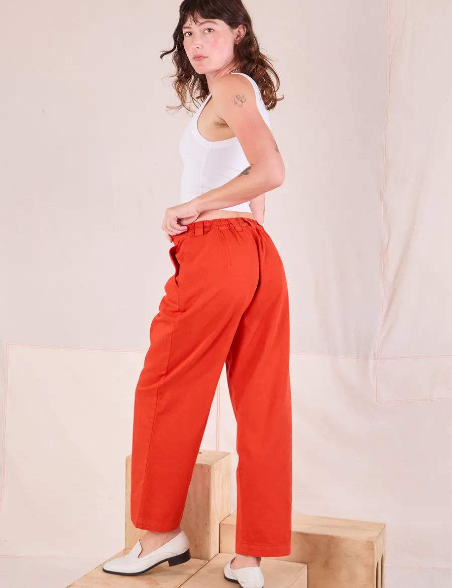Clearance Mid-Rise Pleated Trousers - Trousers