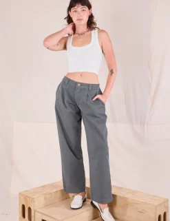 Sale Mid-Rise Pleated Trousers - Trousers