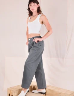 Sale Mid-Rise Pleated Trousers - Trousers