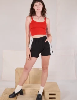 Fashion Painted Stripe Easy Shorts - Sweat Shorts|Shorts