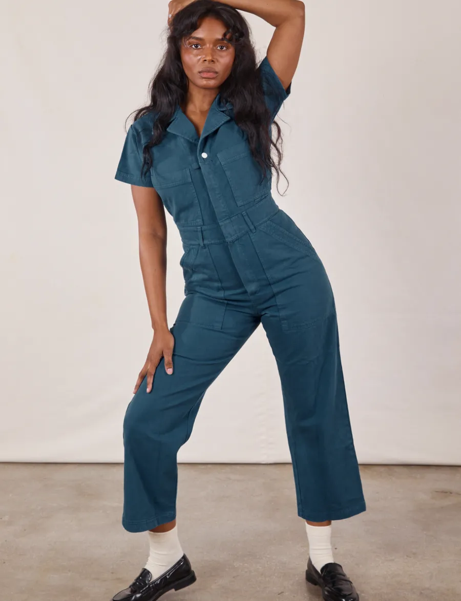 Fashion Petite Short Sleeve Jumpsuit - Short Sleeve Jumpsuits