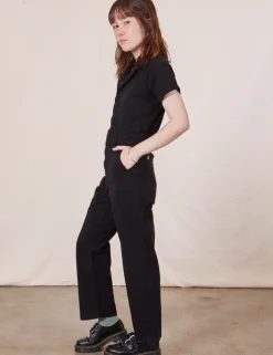 New Petite Short Sleeve Jumpsuit - Short Sleeve Jumpsuits