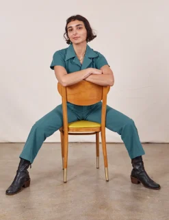 Clearance Petite Short Sleeve Jumpsuit - Short Sleeve Jumpsuits