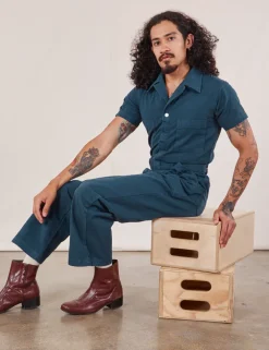Outlet Short Sleeve Jumpsuit - Short Sleeve Jumpsuits