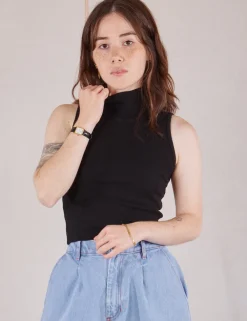 Fashion Sleeveless Essential Turtleneck - Turtlenecks|Turtlenecks