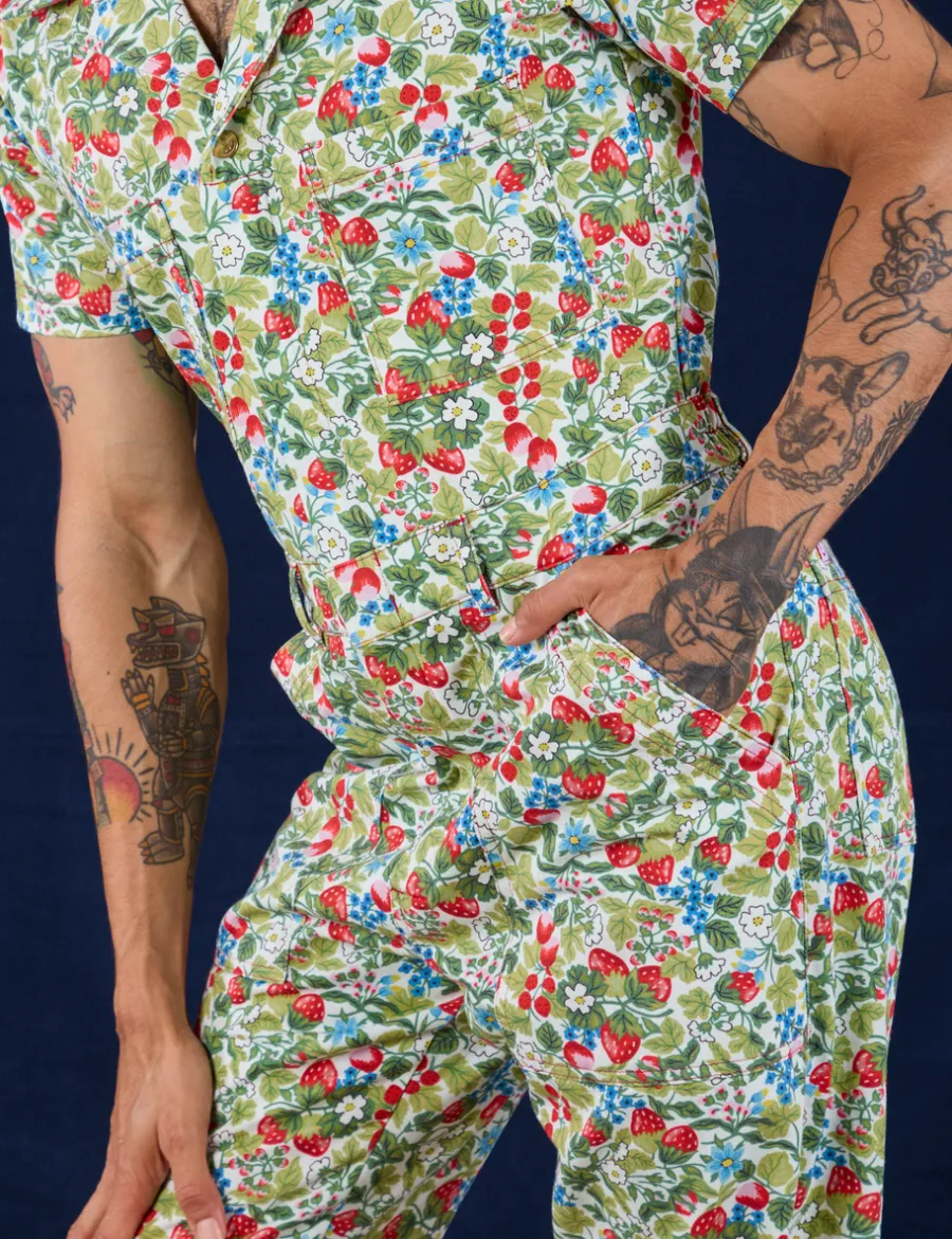 Discount Strawberry Blossom Jumpsuit Short Sleeve Jumpsuits
