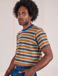 Sale Striped Crop Burly Tee - Burly Tees